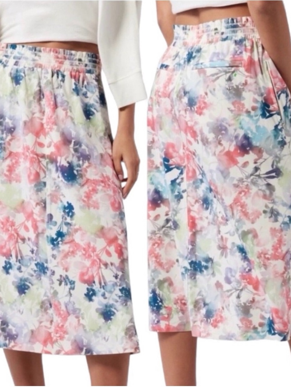 NWT Athleta Jupe Savannah Skirt Lumen Floral Cream Size XXS